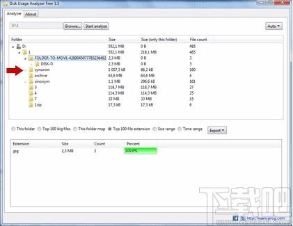 Disk Usage Analyzer Free下载,磁盘使用率分析工具